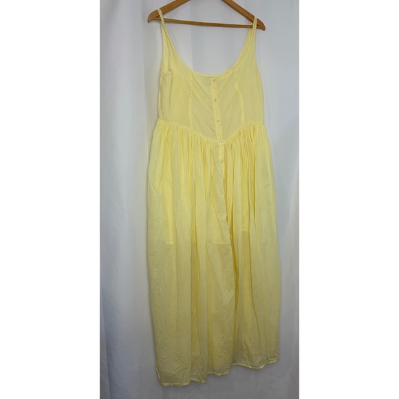 ASOS DESIGN Dresses & Skirts - ASOS Womens Butter Yellow Cottagecore Button Front Maxi Dress Size 8 Coquette